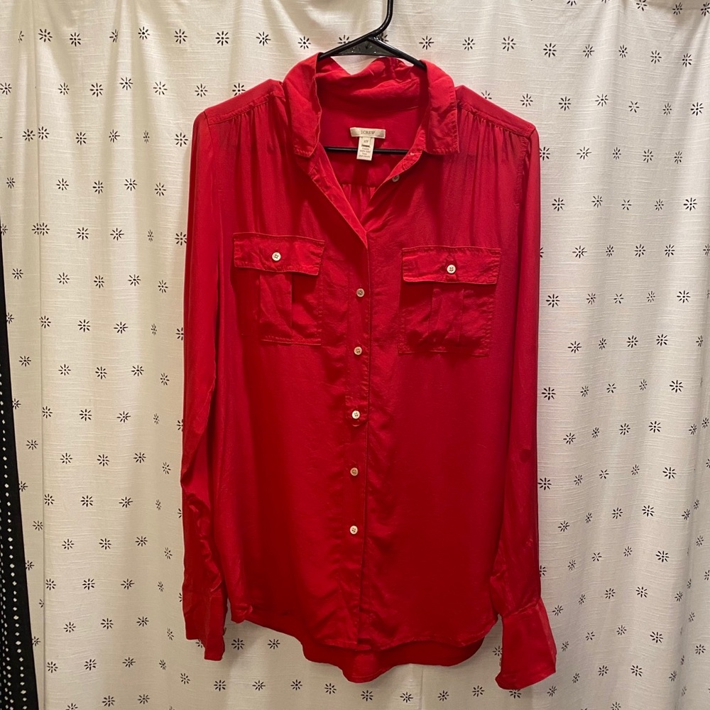 Jcrew 100% Silk Blouse